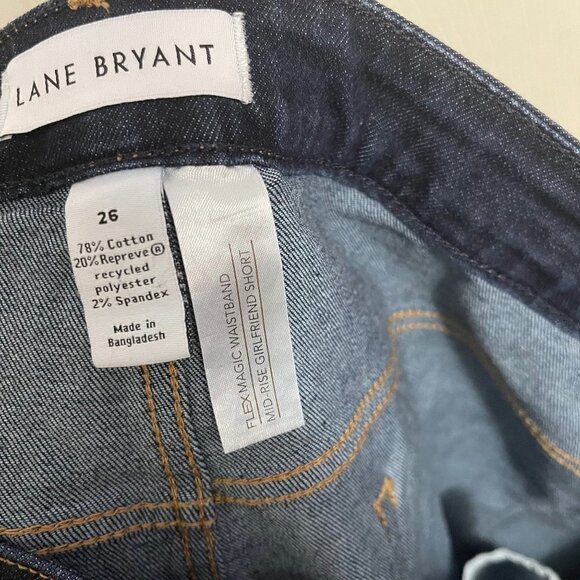 Lane Bryant Womens Flex Magic Waist Band Mid Rise Girlfriend Jean Shorts Plus 26 - Picture 4 of 8